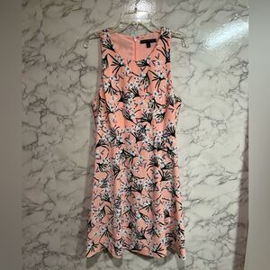 Banana Republic Dress Artsy A-Line Pink Floral Island Tropical Sundress 4